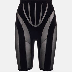 Wolford/Mugler flocking high rise shorts